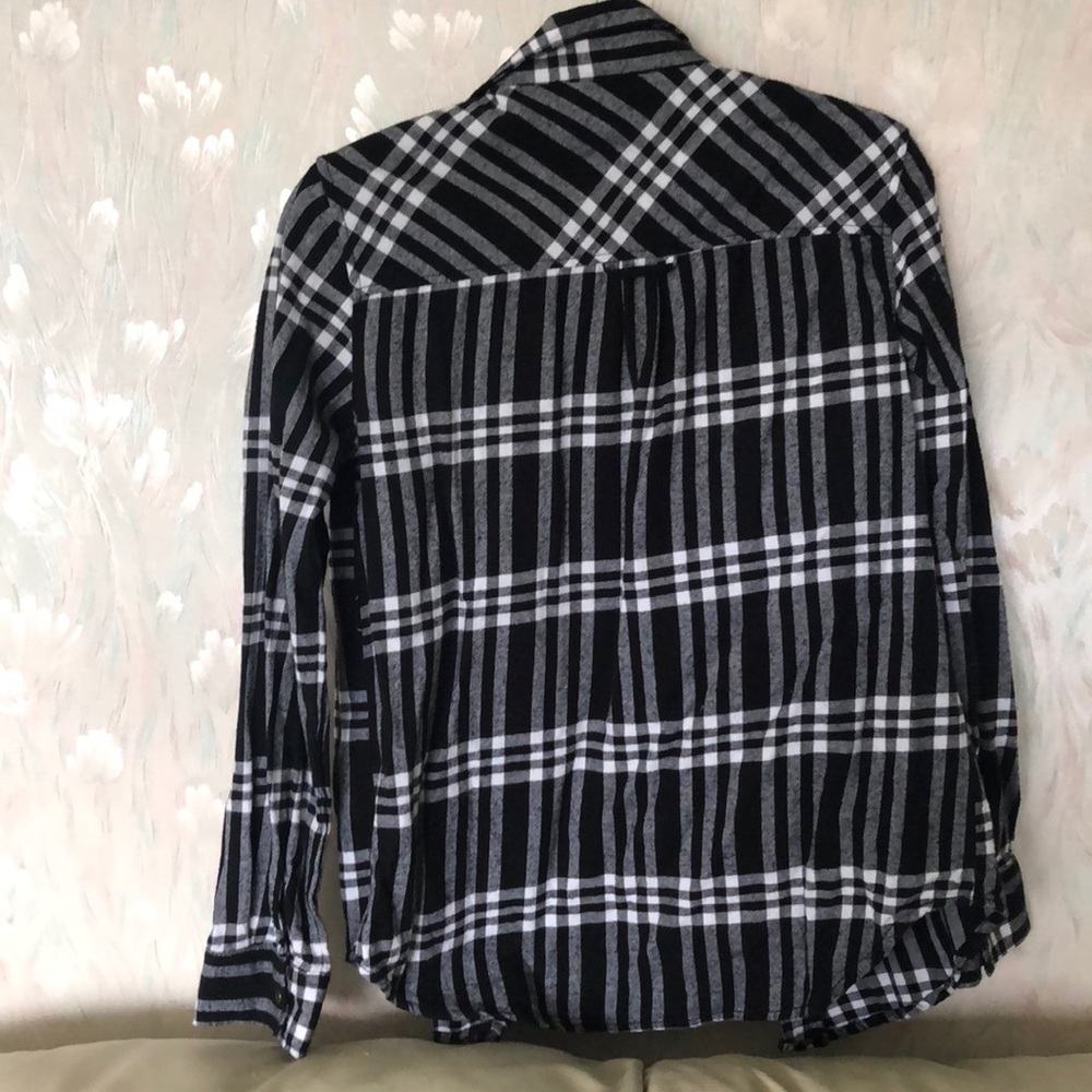 Black & White LA Hearts Flannel - Picture 2 of 4